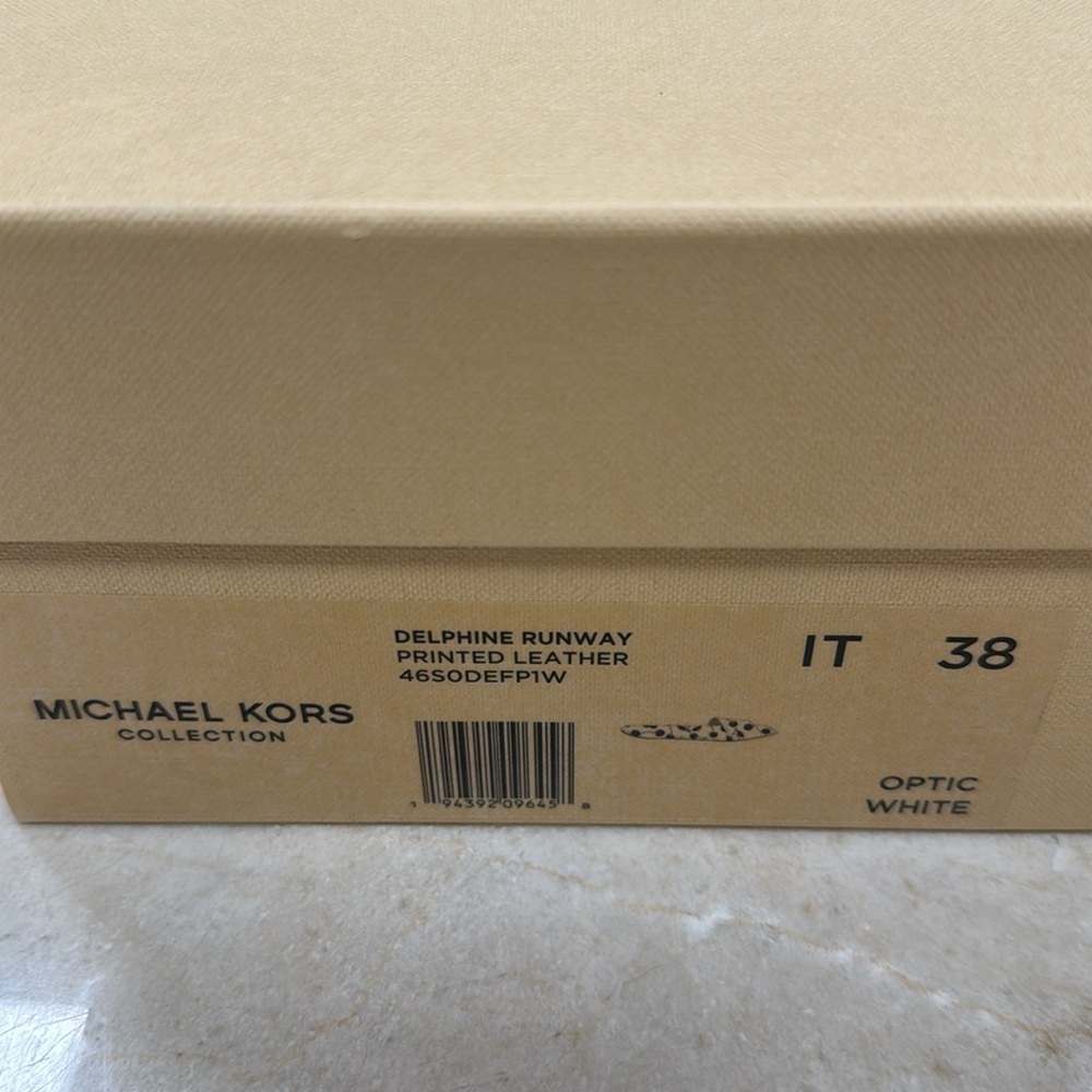 MICHAEL KORS COLLECTION DELPHINE RUNWAY PRINTED LEATHER SLIDES IN CHERRY US 8 - Picture 14 of 14